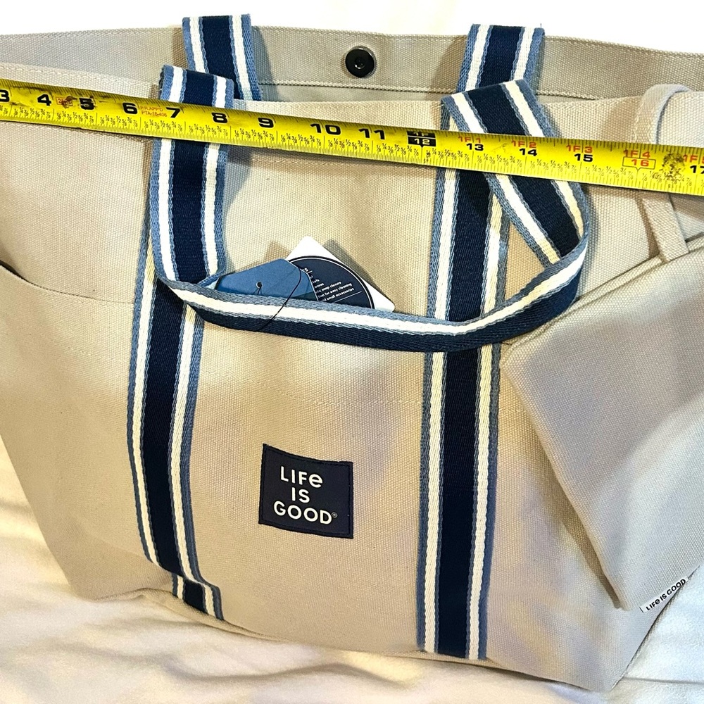 NEW..LIFE IS GOOD brand 4 PIECE SET. Shirt, BUNDLE Hat, Tote and small bag! - Picture 9 of 15